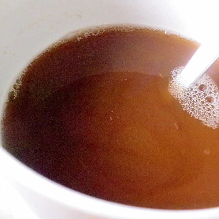 挽きたてきな粉のホットコーヒー(寒天入)
